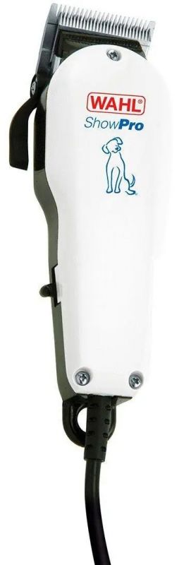 Машинка для стрижки тварин WAHL Show Pro, від мережі, вібраційний мотор, насадок-4, кейс,ножиці, гребінець в компл, сталь, білий