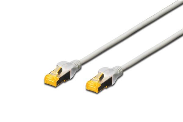 Патч-корд DIGITUS CAT 6a S-FTP, 1м, AWG 26/7, Cu, LSZH, сірий