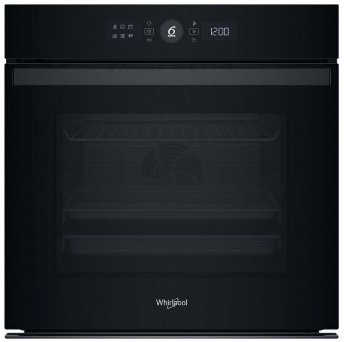 Духова шафа Whirlpool електрична, 73л, A+, дисплей, конвекція, телескопічні напрямні, чорний