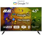 Телевізор 43" 2E LED 4K 60Hz Smart Google TV Black