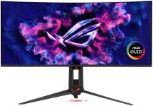 Монітор Asus 34" ROG Swift OLED PG34WCDN 2xHDMI, DP, USB-C, 3xUSB, Audio, QD-OLED, 3440x1440, 21:9, 360Hz, 0.03ms, DCI-P3 99%, CURVED, G-SYNC, FreeSync, HAS, HDR500