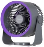 Вентилятор ARDESTO OneBreeze FT-M55GR настільний/настінний, 14см, акумулятор, USB-A Type-C, сірий